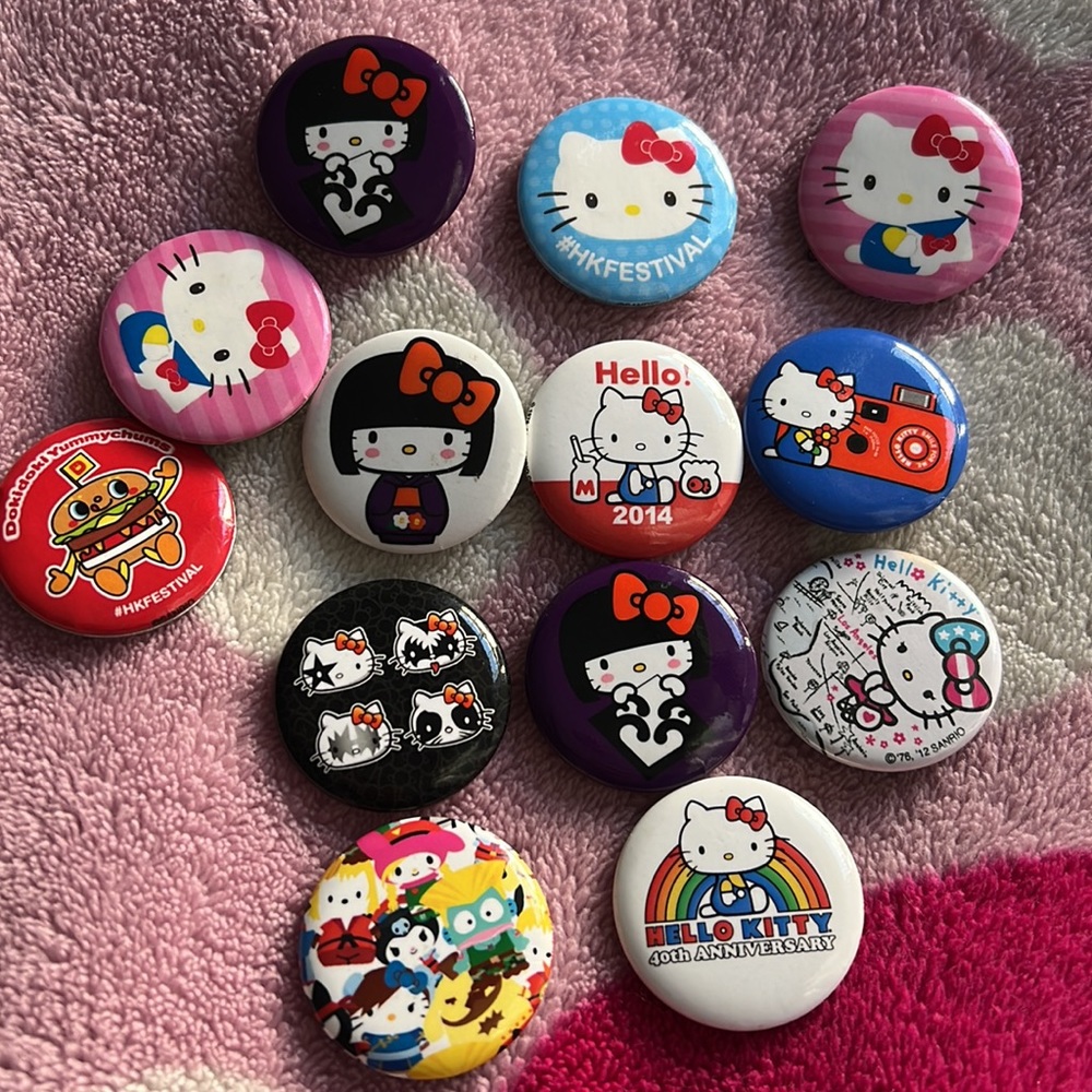 Collectible Hello Kitty Pins Lot of 13 Collectors items